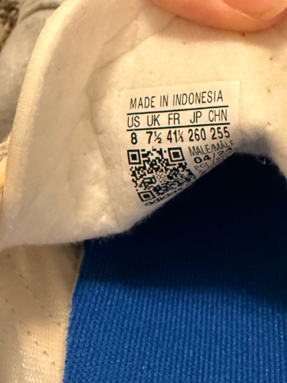 Adidas Gazelle Indoor - M8/W9 - off white clearsky blue - Picture 6 of 7